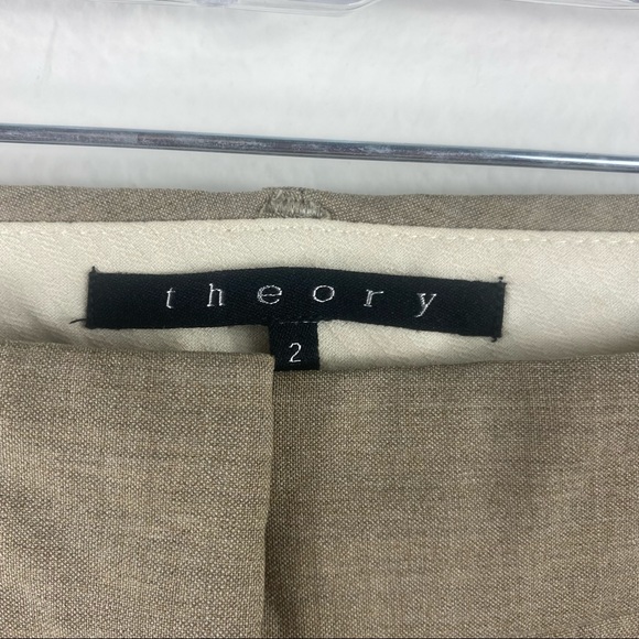THEORY Camel Dress Pants Trousers Straight Leg - Picture 6 of 12